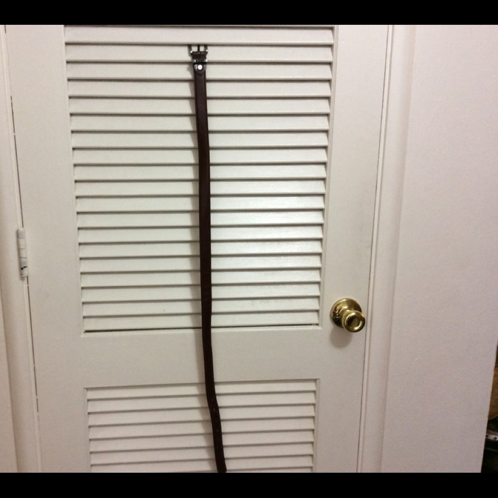 Brown leather belt